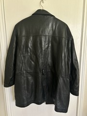 Pelle Studio Men’s Black Leather Insulated Thinsulate Button Jacket XL Pockets