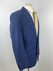 NEW Calvin Klein Mens Royal Blue Nailhead Stitch Lapel Sport Coat Blazer Sz 42 L