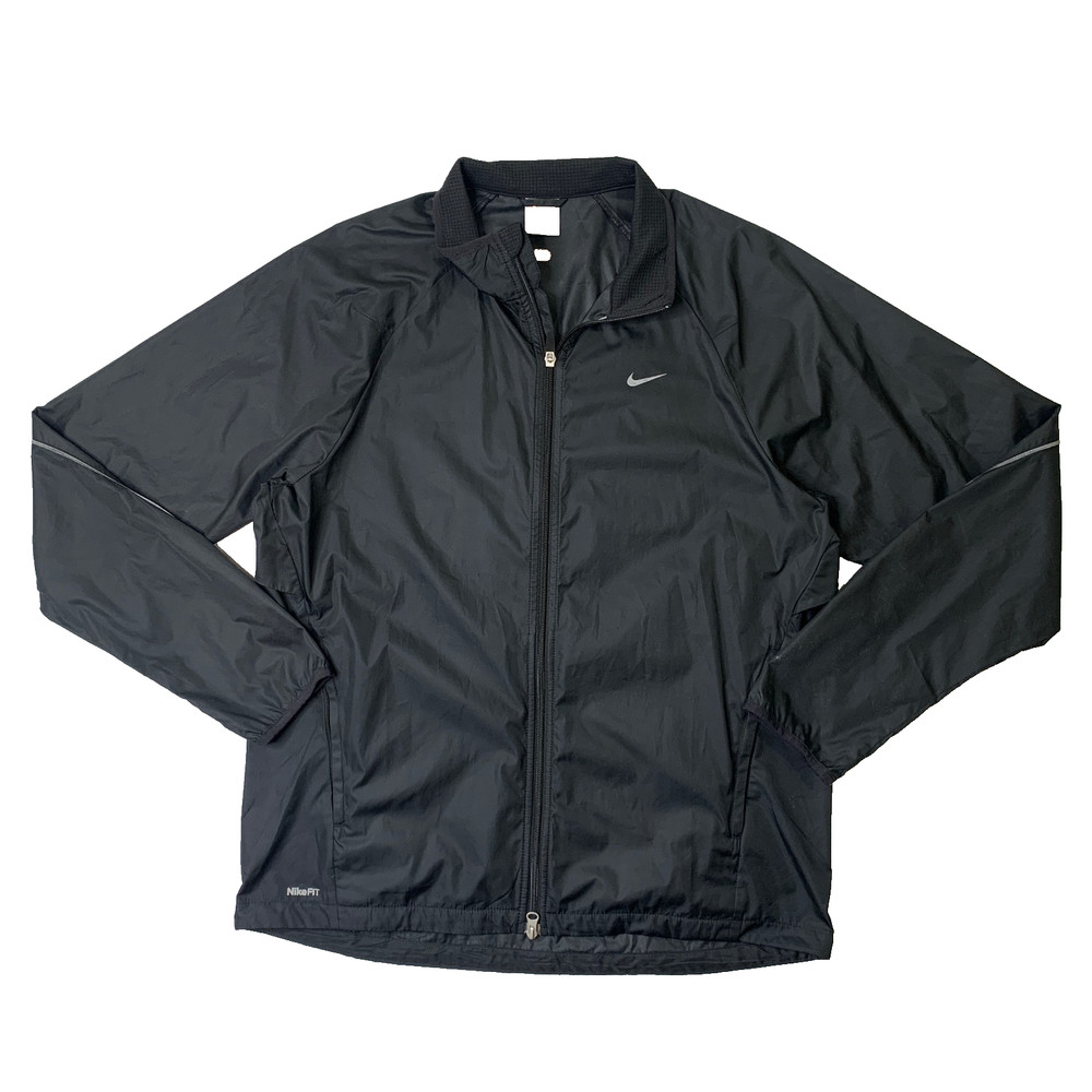 Vintage Nike Jacket Mens L Large NikeFIT Storm Full Zip Lightweight Reflective