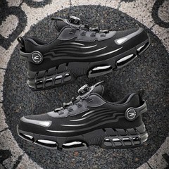 New Men Light Breathable Work Shoes Indestructible Rotary Buckle safety Shoes