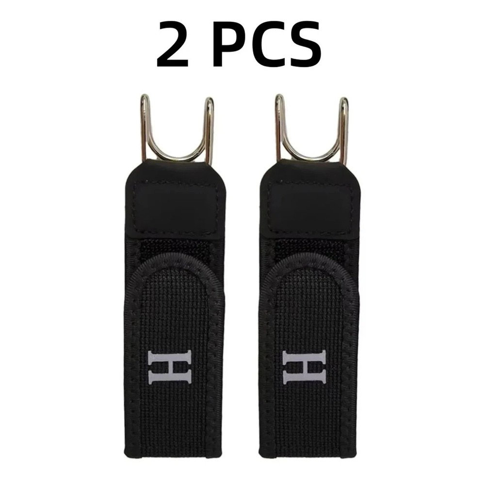 2PCS Tactical Metal Hook Elastic Belt Buckle-Less Invisible Waist Belt Closure