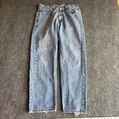 Levi Strauss Signature Mens Regular Fit Light Wash Distressed Jeans W33 L30 C33