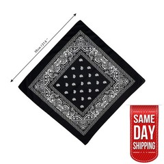 2 X Paisley Print Bandana 100% Cotton Head Warp Scarf Face Mask – USA Seller
