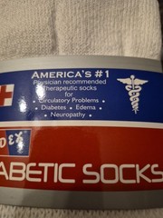 3 Pairs Men’s Circulatory Diabetic Crew Socks Size 10-13