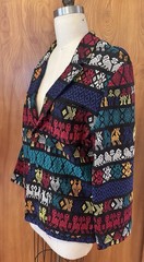 Vintage 70s Guatemalan Handwoven Jacket Men’s M Folk Art Chore Coat Maya Textile