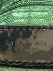 kate spade new york Geometric Satchel w/ Detachable Strap Zip Green Lining