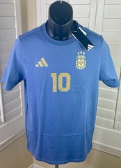 Adidas Lionel Messi Argentina National Team Name & Number T-Shirt, Youth XL, NWT