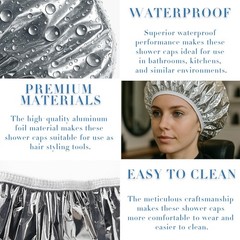 Reusable Aluminum Foil Heat Cap – Deep Conditioning Processing Cap with Elast…