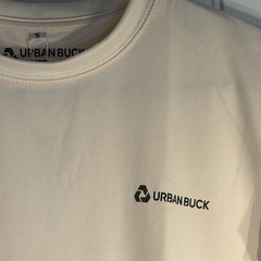 Urban Buck Women’s Short Sleeve Athletic Shirt Small Beige Performance Workout T