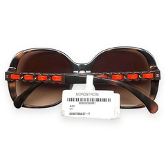 Chanel Sunglasses ch5470QA 1761/S5 Brown Tortoise Black Orange Chain w/case