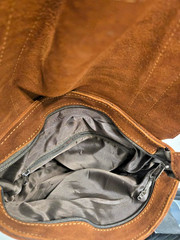 Vintage Terra Suede and Wool Backpack, Earth Tones Browns & Chestnut Suede Color