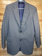Vintage Brooks Brothers Men’s 38L Long Gray Wool Blazer Jacket Made in USA