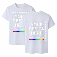 Personalized T-Shirt Custom Photo Text Logo Gift Unisex Cotton S-3XL Fast Ship