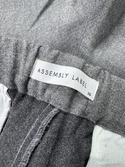 Assembly Label Ankle Pants Womens 36×30 Grey Wool Drawstring Tapered Modern