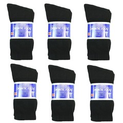 New Diabetic Crew Socks Circulatory Health Cotton Loose Fit Top 6 Pairs