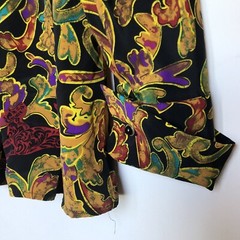 JEAN DE PIERRE Women Vintage Retro Long Sleeve Blouse Size 12 Multicolor