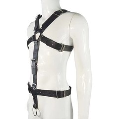 PU Leather Harness For Men Adjustable Buckle Body Chest Garter Belt Cosplay N…