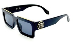 MEN GOLD LION HEAD MEDALLION SUNGLASSES CLASSIC CASUAL RETRO DESIGNER OUTDOOR