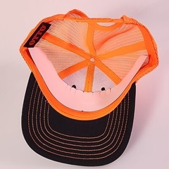 Harley Davidson Orange Custom Trucker Patch Hat Otto Cap Motorcycle