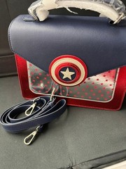 Danielle Nicole Marvel Captain America Shield Structured Handbag Crossbody NWT