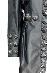 New Burberry Prorsum 2008 Runway Warrior Stud Jacket Trench Coat US 6 8 / IT 44