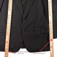 Vintage Burberrys Suit Prorsum 2 Piece 100% Wool Windowpane Plaid Union Made 42R