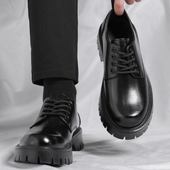 British Mens Lace Up Thick Sole Oxfords Casual Dress Prom Creeper Business Shoes