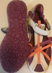 Merrell Womens Hydro Sandals Shoes Leather Mesh Purple/Orange Sz 6 New