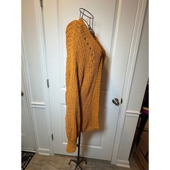 Abercrombie & Fitch Caramel Chunky Knit Open Front Cardigan Sweater -Medium