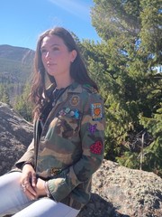 Unique design vintage camo jacket women medium