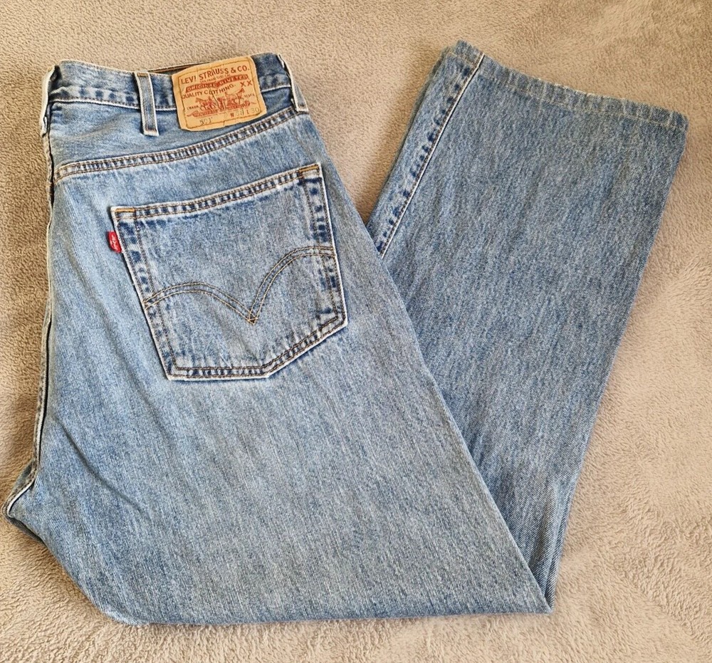 Levi’s 501 XX Jeans Mens W38 L30 Blue Denim Straight Button Fly Big E