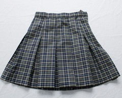 Becky Thatcher Girls Elderwear Plaid Pleated Uniform Skirt JK5 Grey Size 6 NWT
