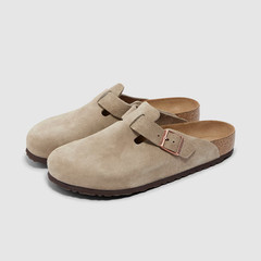 Birkenstock Boston Taupe Suede Soft Footbed Men’s and Women’s Shoes New with Box