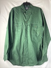 Dockers Long Sleeve Shirt Button Down Medium Dark Green Pockets Sri Lanka Cotton