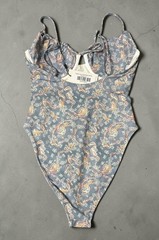 NEW! $198 MONTCE SWIM CUPID LUCY ONE-PIECE SWIMSUIT BLUE – size Medium