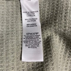 Chico’s Top NWT Size 3 (XL) Super Soft Pullover Tea Leaf Dolman Sleeve Boat Neck