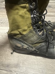Jungle Combat Boots Men Sz 10 Vietnam War Era Pattern Panama Sole RARE