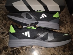 Size 11 Adidas Adizero RC 4 ‘Black Solar Green’ gx6660 Comfort NEW