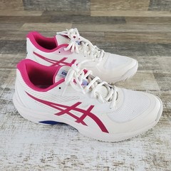 ASICS GEL GAME FF Womens Tennis Shoes Sz 9 Running Cream Bright Rose Lace Up