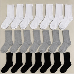 72 Pairs Men?s Crew Socks White Gray Black Bulk Lot New Unisex