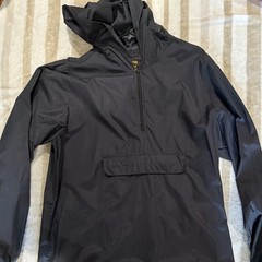 RVCA Recession Collection Men’s L Black Hooded Anorak 1/2 Zip Jacket Pockets