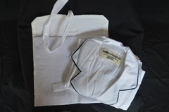 Size Medium White Plain 100%Cotton Unisex Pajama Set TARRIF FREE✅0%CHARGE PJ-40*