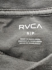 RVCA Men’s Logo T-Shirt Gray Solid Short Sleeve Crew Neck Regular Size S