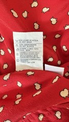 Alberto Aspesi Red Silk Wrap Dress Size IT 44 (S-M) Cute Little Yellow Chicks