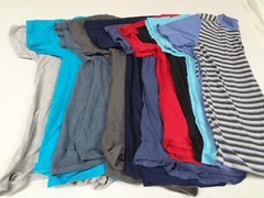 LOT OF 10 MEN’S SIZED T-SHIRTS (NOT SAME AS PICTURE) RANDOM LOTS W/ MINOR FLAWS