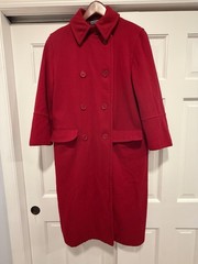 Bernard Holtzman by Harve Benard Ltd Women’s Red Long Overcoat Wool 6