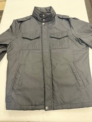 Men’s Dockers Bomber Jacket Soft Nylon Poly Sz L – Built in hide away hood