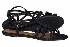 Miss Unique 2161817 Italian women black nubuck strappy sandals