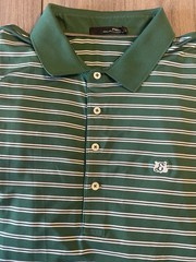 RLX Ralph Lauren Polo Shirt – Men’s XXL – Green & White Striped – Edgewood