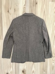 J. Crew Wool Blend Tweed Herringbone Blazer Sport Coat Dark Academia size 38S
